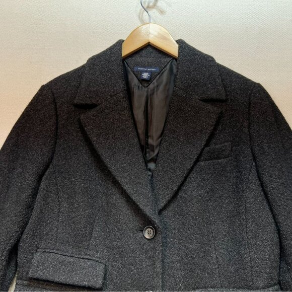 Tommy Hilfiger Womens Double Button Wool Blazer Coat Jacket Large Gray Formal - Picture 3 of 12